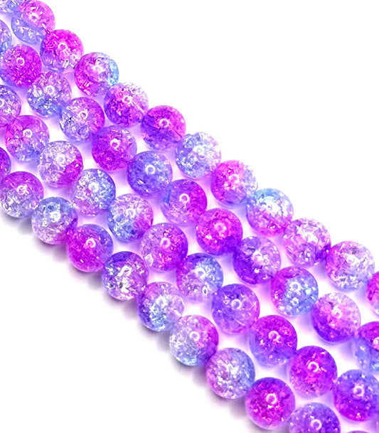 100pcs Crackle Acrylic Beads