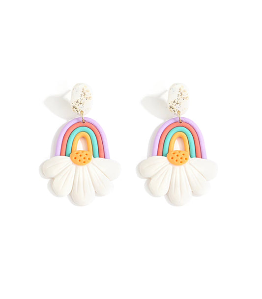 Rainbow Design Drop Earrings